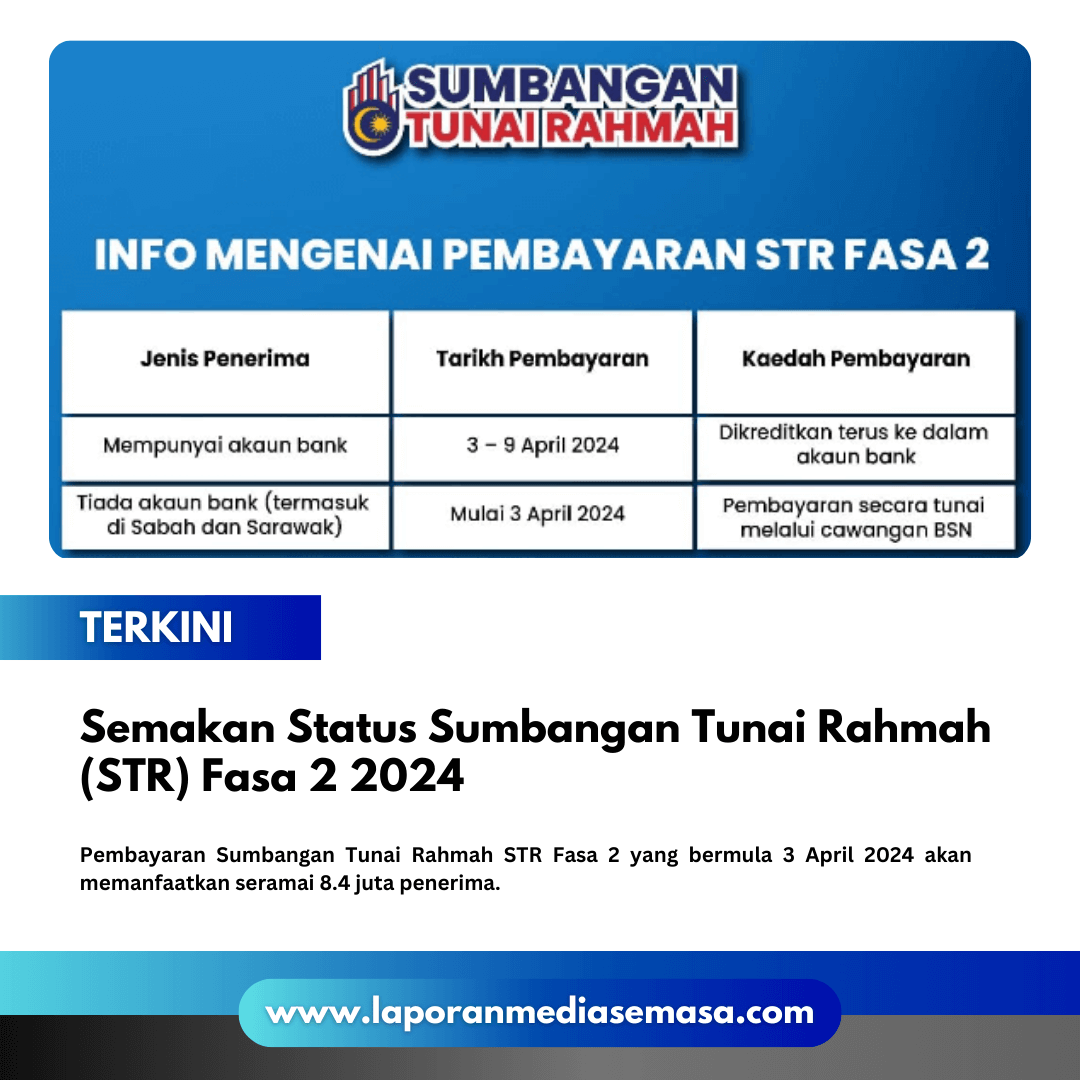 Semakan Status Sumbangan Tunai Rahmah (STR) Fasa 2 2024