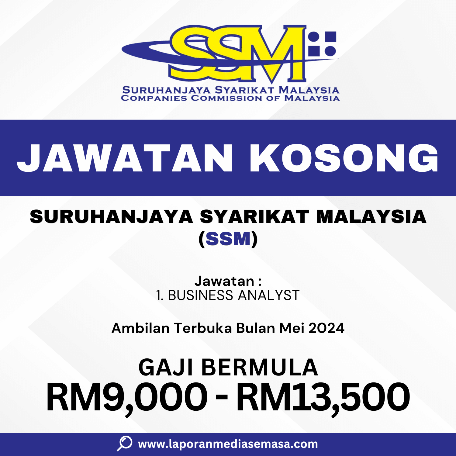 Pengambilan Terkini Jawatan Kosong SSM 2024