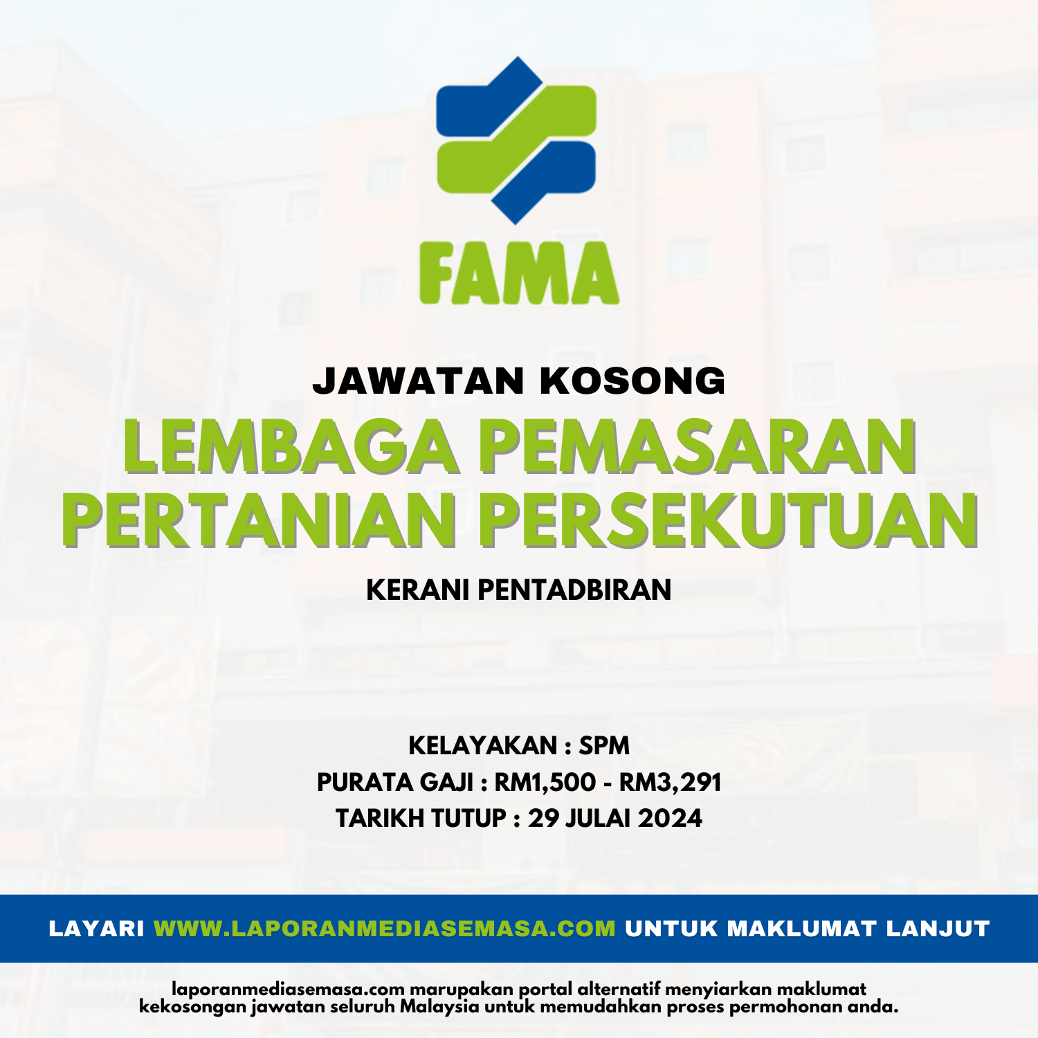 Jawatan Kosong FAMA 2024