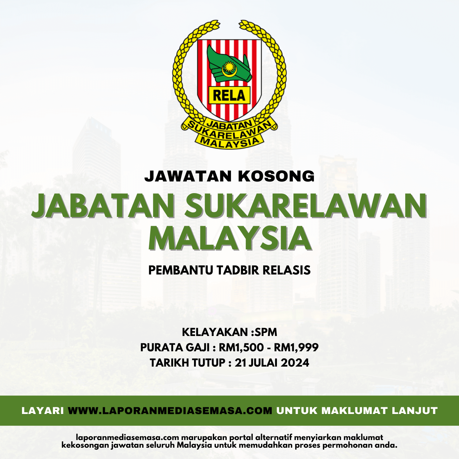 Permohonan Jawatan Kosong RELA